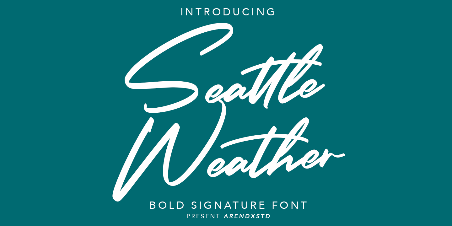 Seattle Weather Regular Font preview